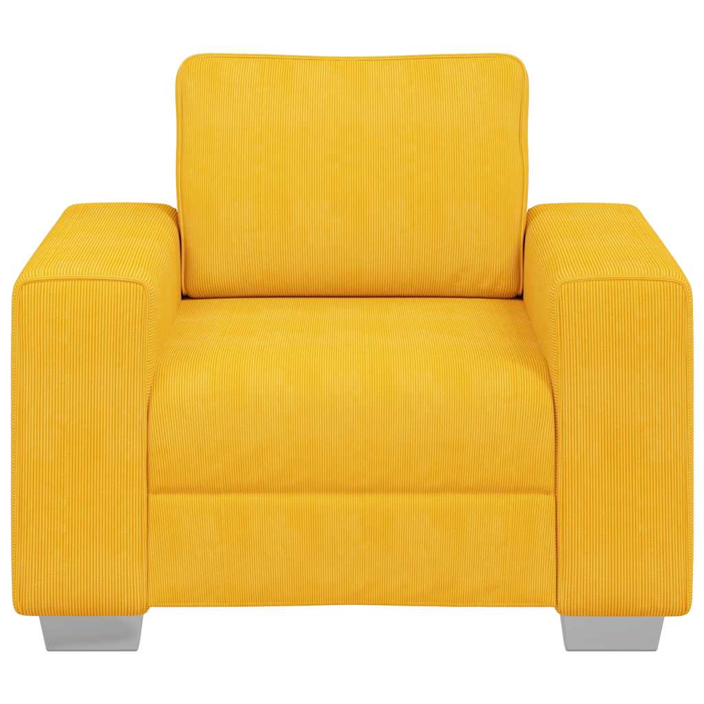 vidaXL Sessel Hellgelb 100x77x82 cm Cordstoff