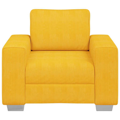 vidaXL Sessel Hellgelb 100x77x82 cm Cordstoff