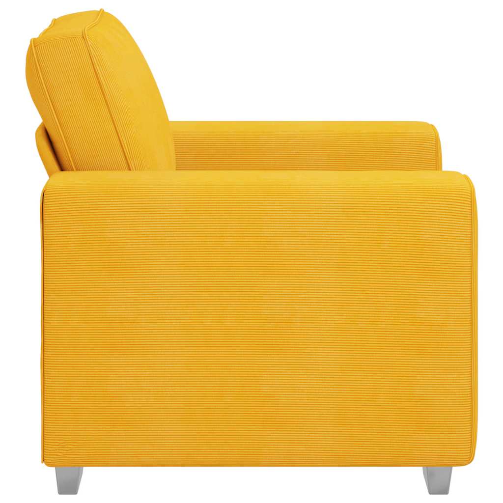 vidaXL Sessel Hellgelb 100x77x82 cm Cordstoff