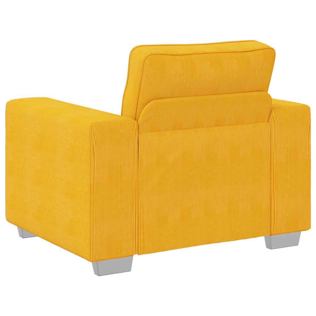 vidaXL Sessel Hellgelb 100x77x82 cm Cordstoff