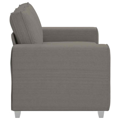 Zweisitzer-Sofa Hellgrau 160x77x82 cm Cordstoff