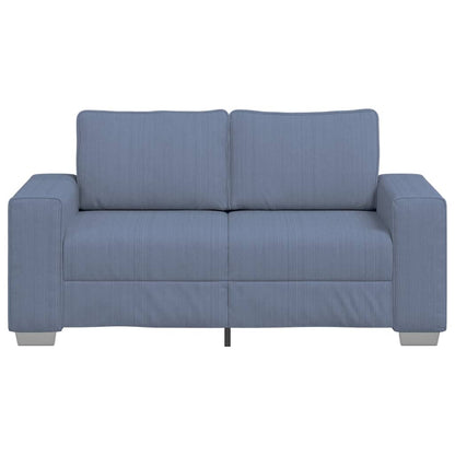 vidaXL Zweisitzer-Sofa Blau 160x77x82 cm Cordstoff