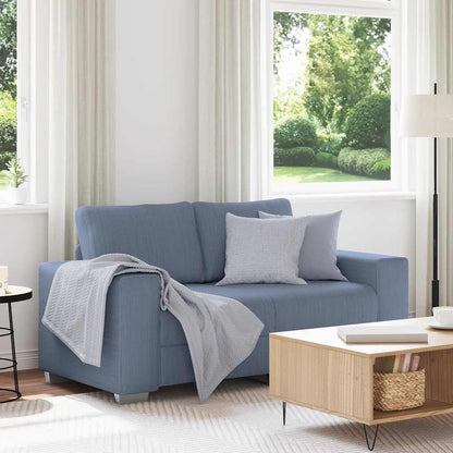 vidaXL Zweisitzer-Sofa Blau 160x77x82 cm Cordstoff