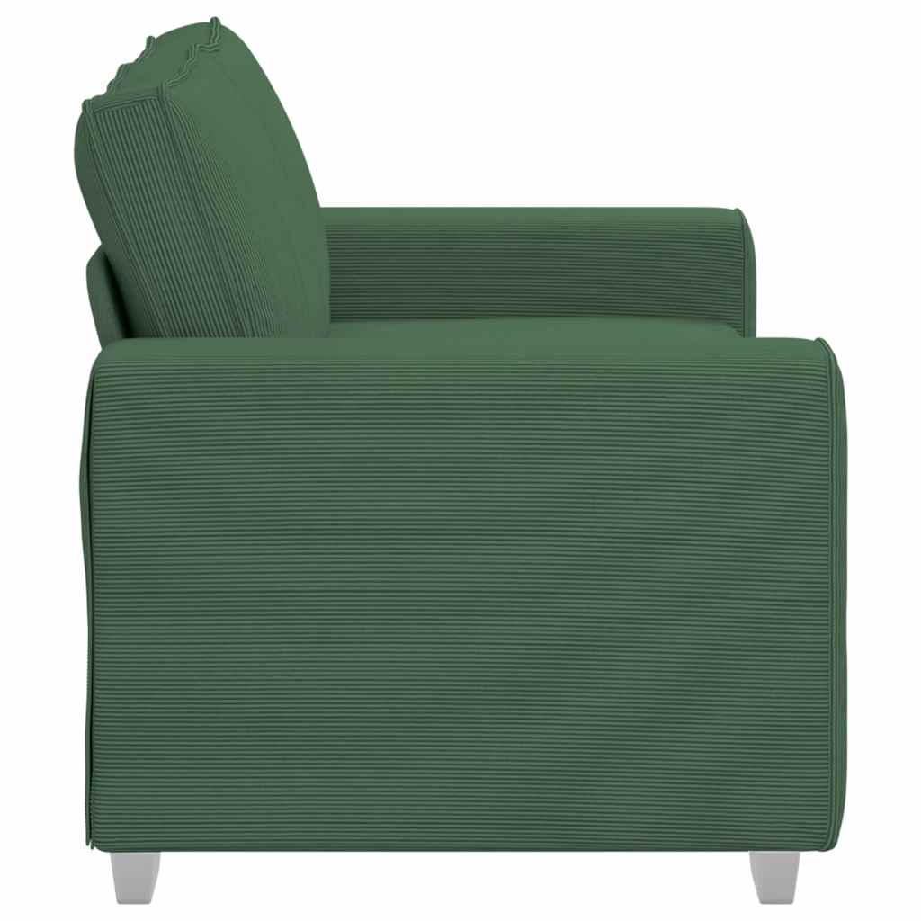 vidaXL Zweisitzer-Sofa Dunkelgrün 160x77x82 cm Cordstoff