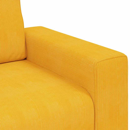 vidaXL Zweisitzer-Sofa Hellgelb 160x77x82 cm Cordstoff