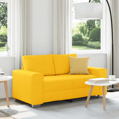 vidaXL Zweisitzer-Sofa Hellgelb 160x77x82 cm Cordstoff