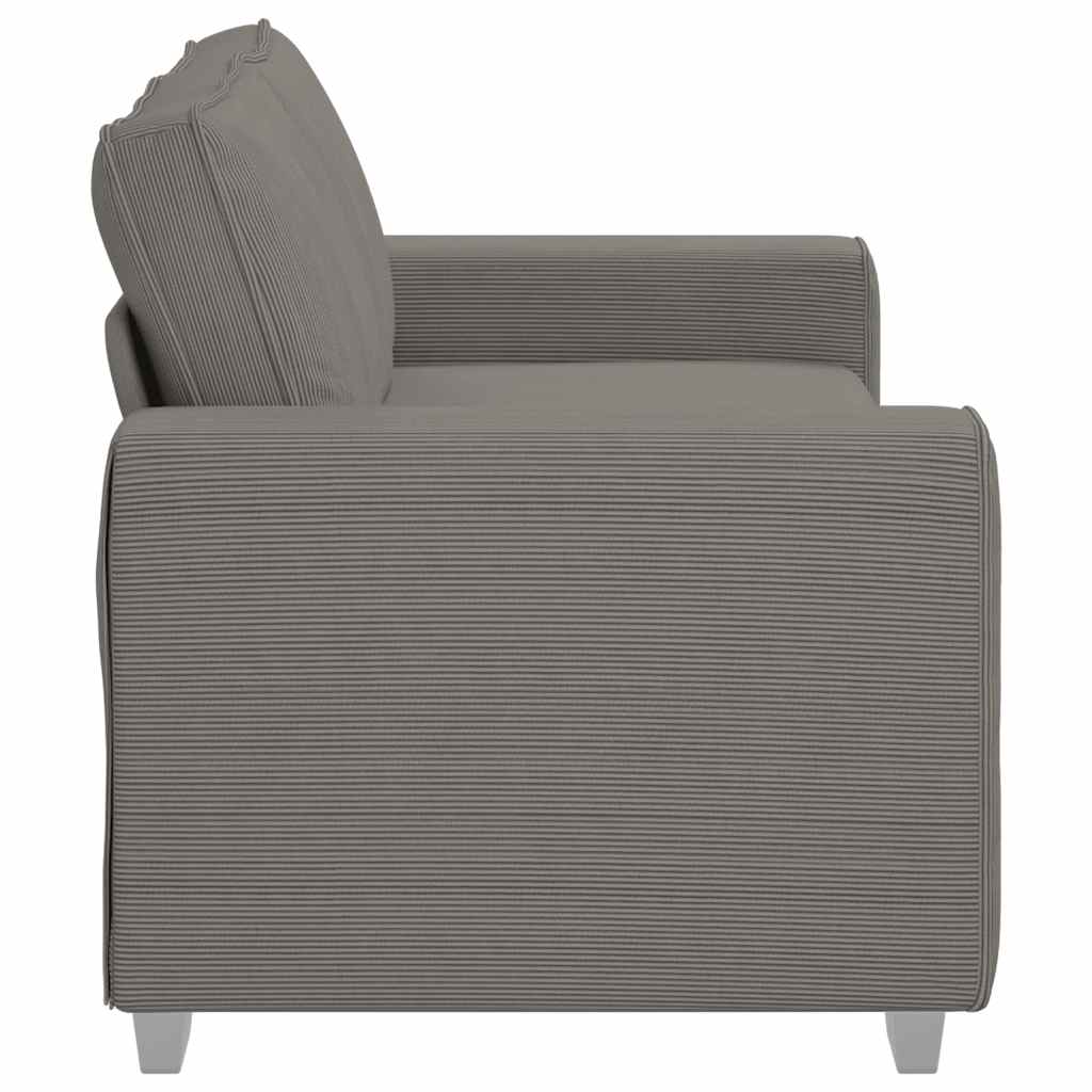 Zweisitzer-Sofa Hellgrau 180x77x82 cm Cordstoff