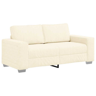 vidaXL Zweisitzer-Sofa Creme 180x77x82 cm Cordstoff