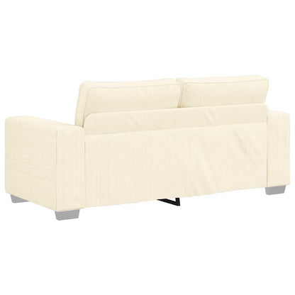 vidaXL Zweisitzer-Sofa Creme 180x77x82 cm Cordstoff