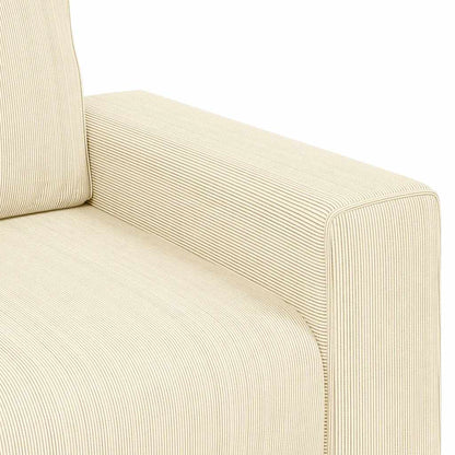 vidaXL Zweisitzer-Sofa Creme 180x77x82 cm Cordstoff