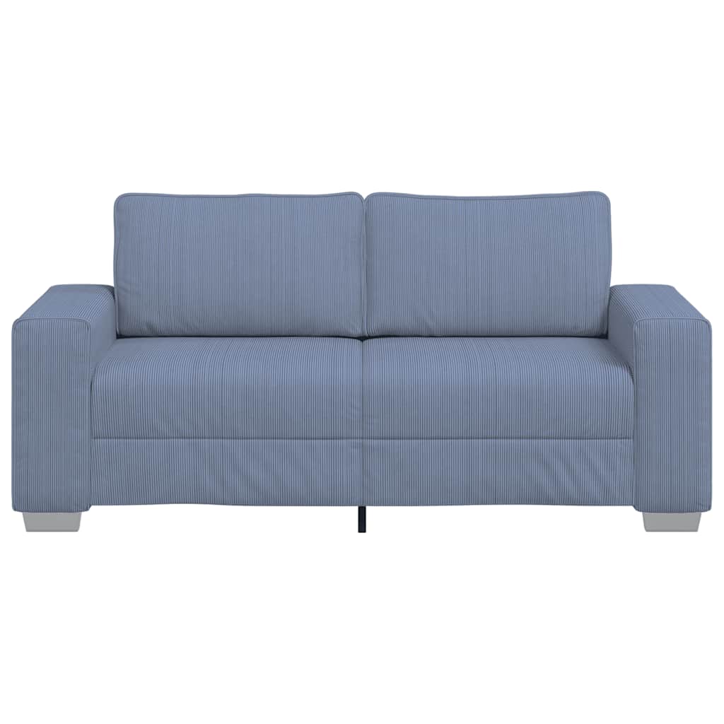 vidaXL Zweisitzer-Sofa Blau 180x77x82 cm Cordstoff