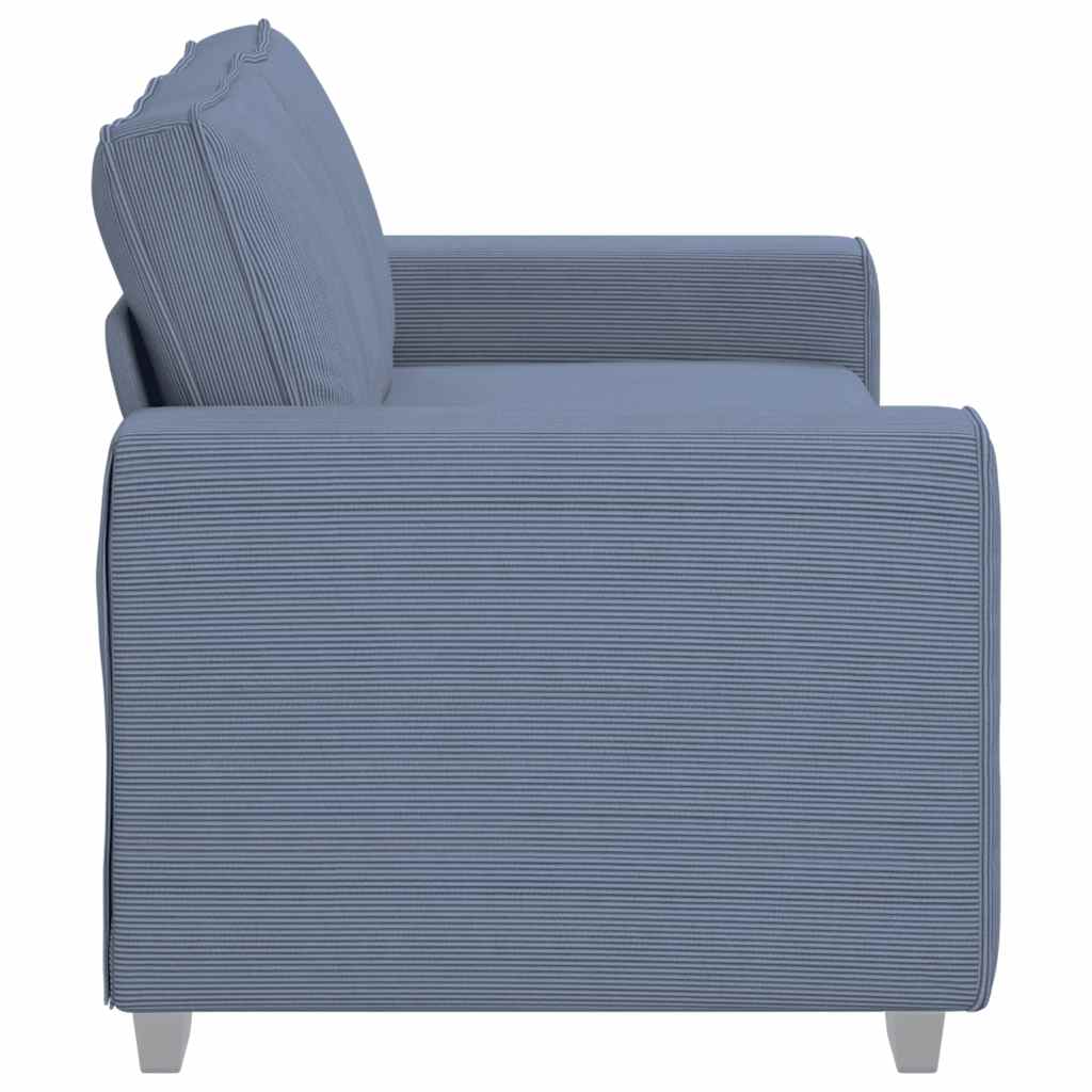 vidaXL Zweisitzer-Sofa Blau 180x77x82 cm Cordstoff