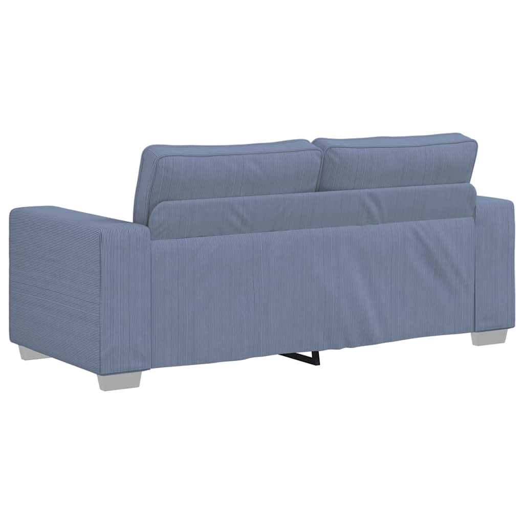 vidaXL Zweisitzer-Sofa Blau 180x77x82 cm Cordstoff