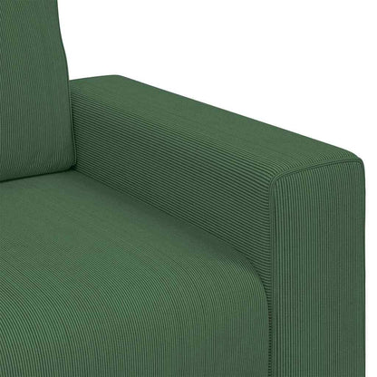 vidaXL Canapé deux places vert foncé 180x77x82 cm Tissu côtelé