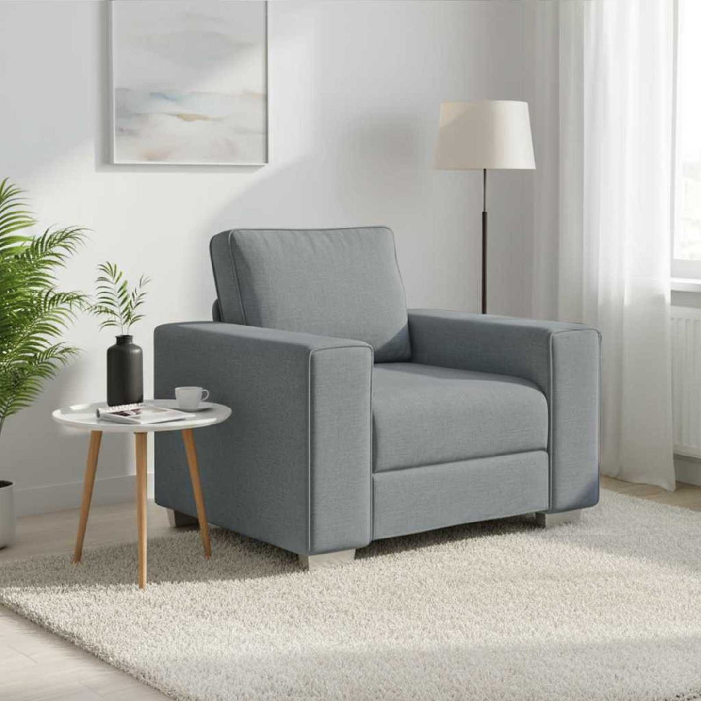 vidaXL Sofa Hellgrau 100 x 80 x 82 cm Stoff