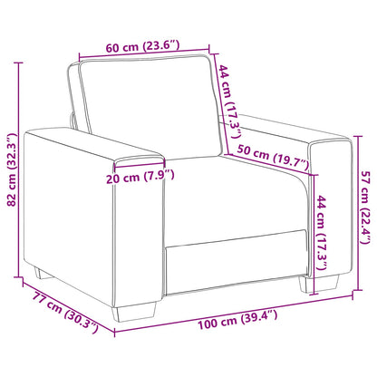 vidaXL Sofa Hellgrau 100 x 80 x 82 cm Stoff