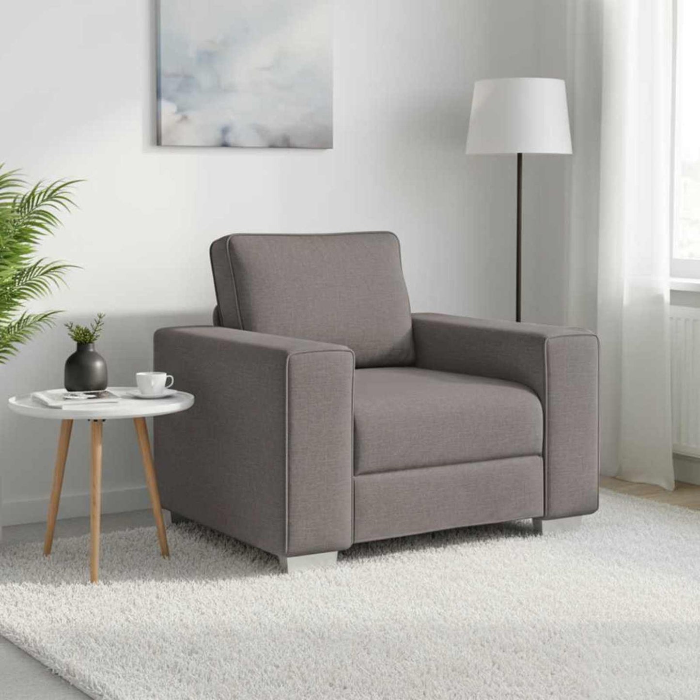 vidaXL Canapé taupe 100 x 80 x 82 cm Tissu