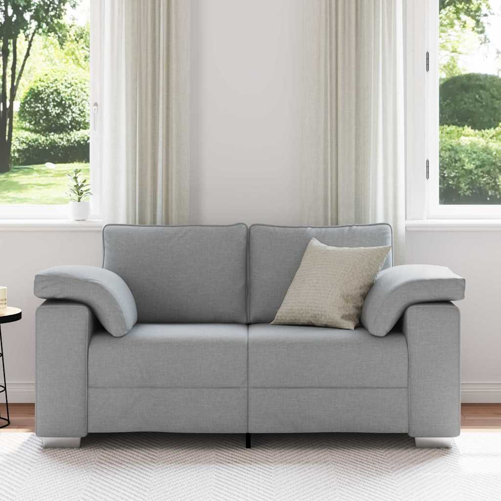 Sofa Hellgrau 160 x 80 x 82 cm Stoff