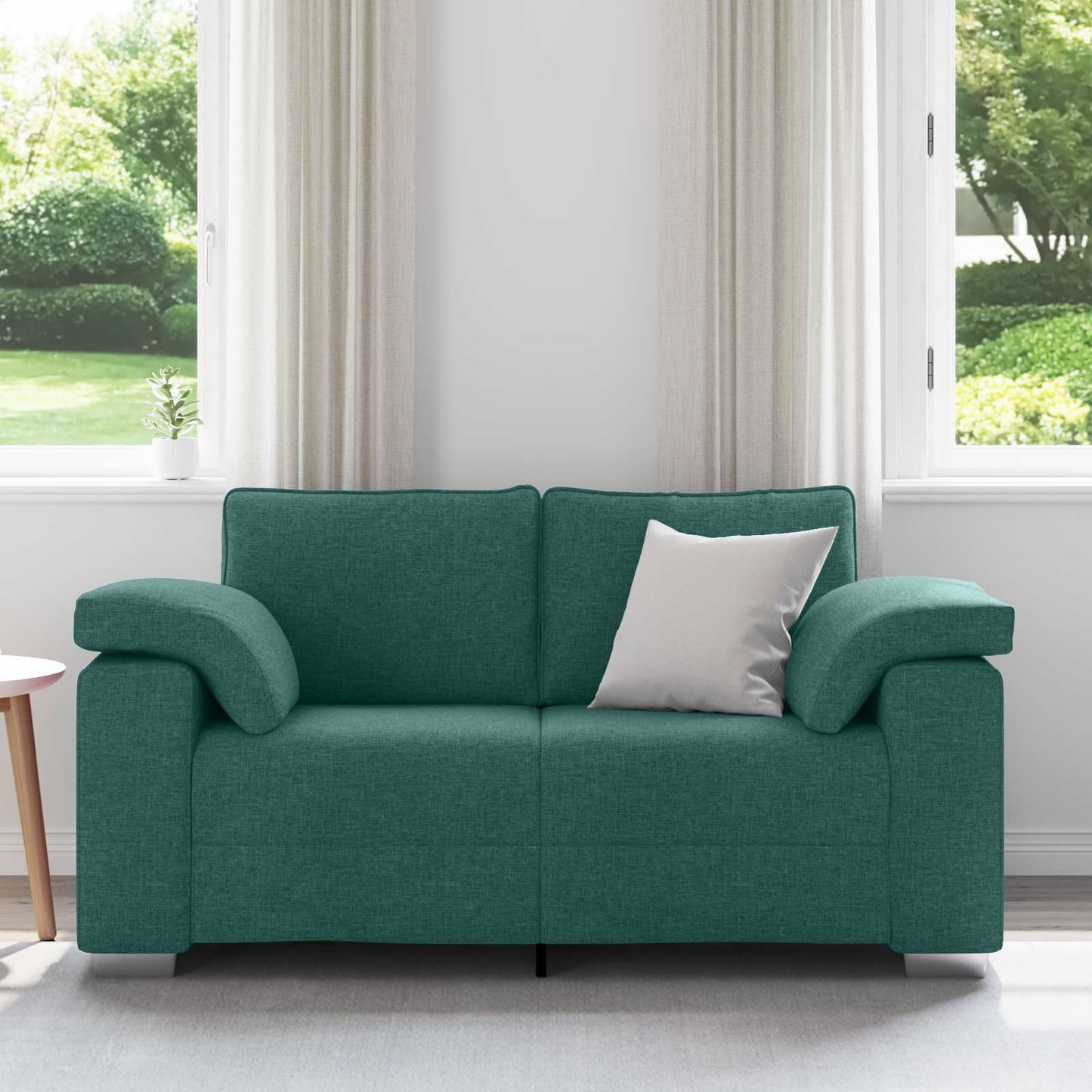 vidaXL Sofa Dunkelgrün 160 x 80 x 82 cm Stoff