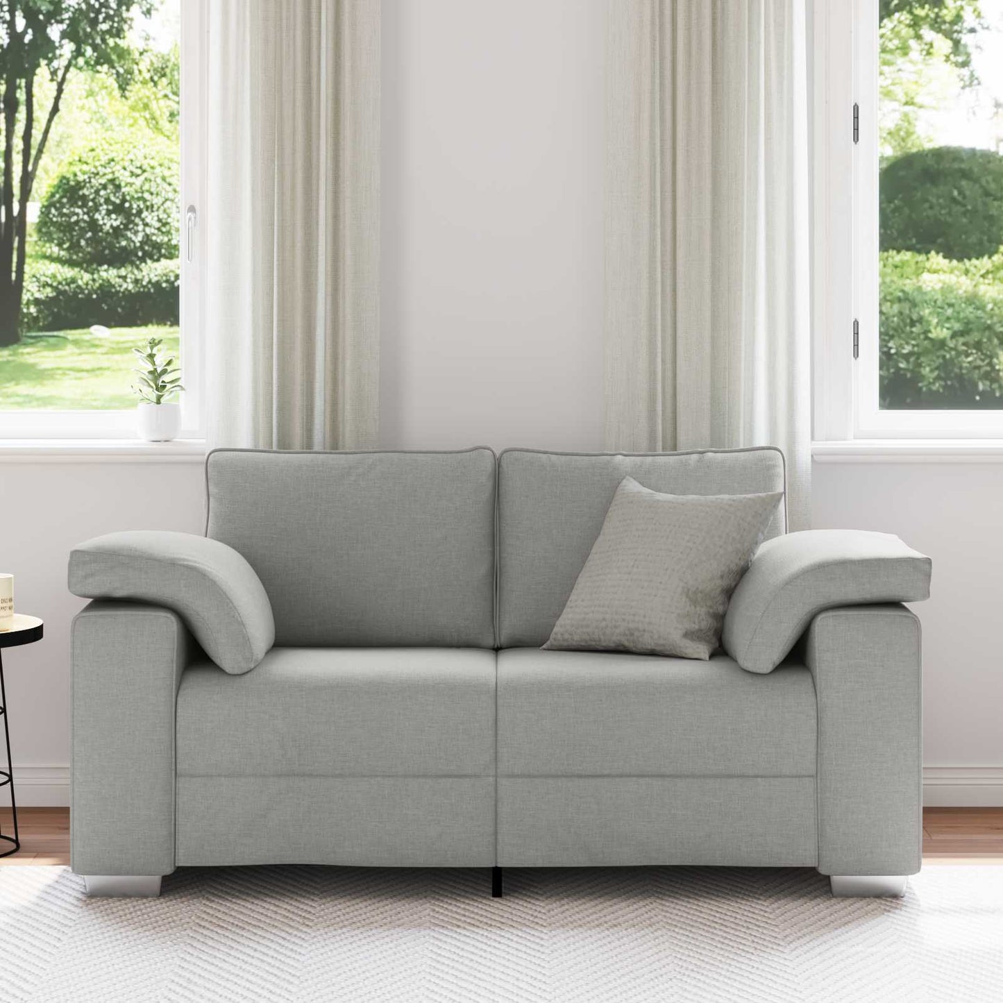 Sofa Wolkengrau 160 x 80 x 82 cm Stoff