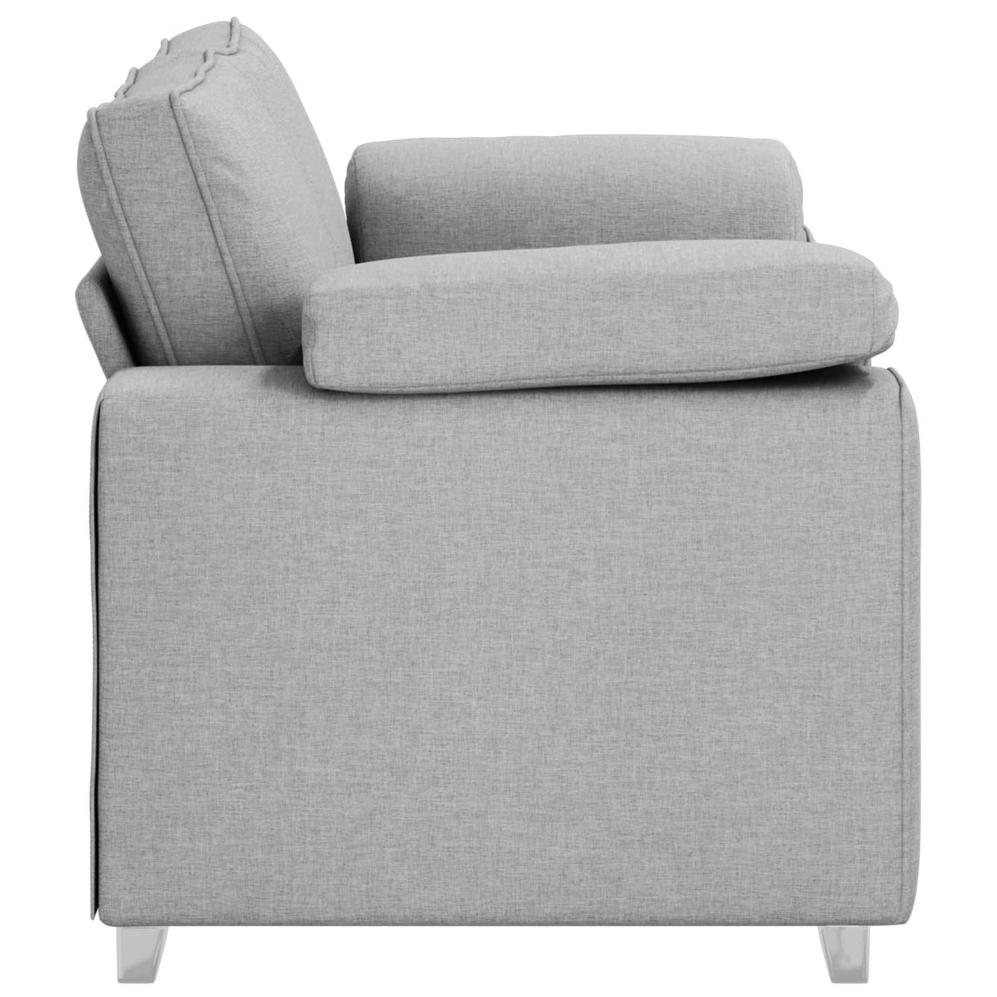 Sofa Wolkengrau 160 x 80 x 82 cm Stoff