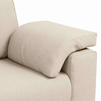 vidaXL Sofa Beige 160 x 80 x 82 cm Leinenmischgewebe