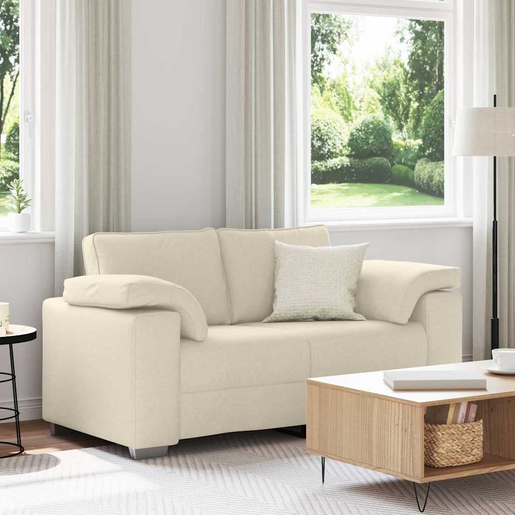 vidaXL Sofa Beige 160 x 80 x 82 cm Leinenmischgewebe