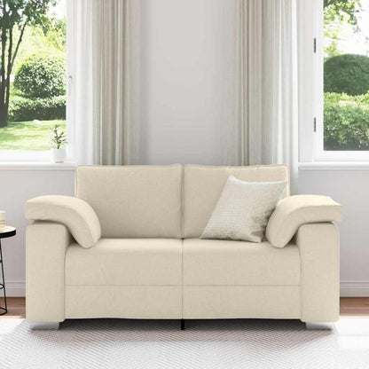 vidaXL Sofa Beige 160 x 80 x 82 cm Leinenmischgewebe