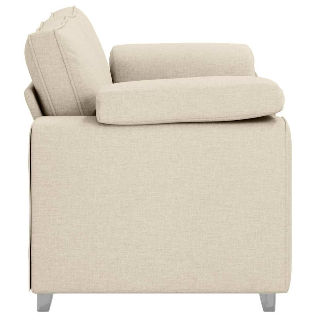 vidaXL Sofa Beige 160 x 80 x 82 cm Leinenmischgewebe