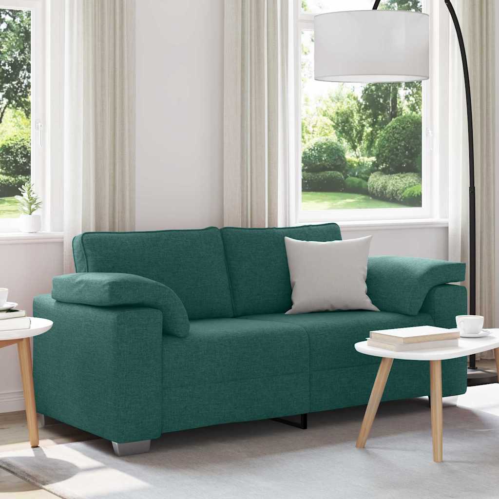 vidaXL Sofa Dunkelgrün 180 x 80 x 82 cm Stoff