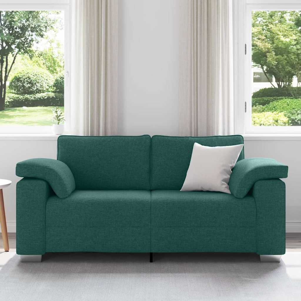 vidaXL Sofa Dunkelgrün 180 x 80 x 82 cm Stoff