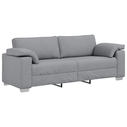 Sofa Hellgrau 219 x 80 x 82 cm Stoff