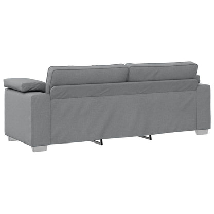 Sofa Hellgrau 219 x 80 x 82 cm Stoff