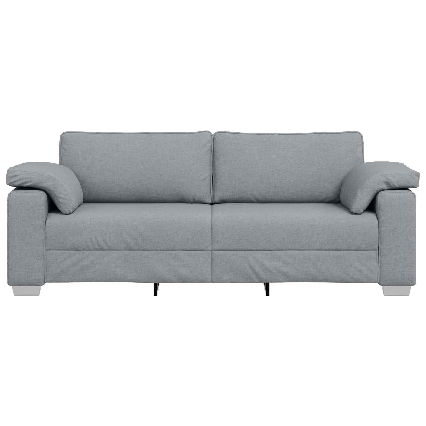 Sofa Hellgrau 219 x 80 x 82 cm Stoff
