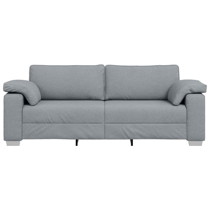 Sofa Hellgrau 219 x 80 x 82 cm Stoff