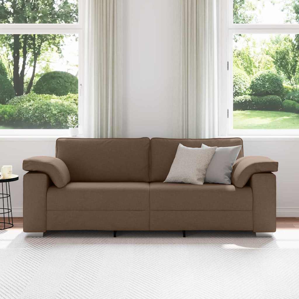 vidaXL Canapé marron 219 x 80 x 82 cm Tissu