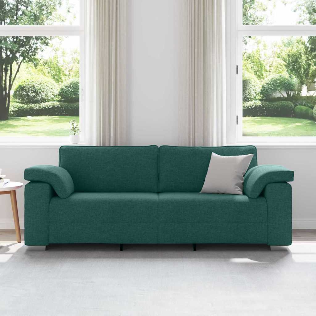 vidaXL Canapé vert foncé 219 x 80 x 82 cm Tissu
