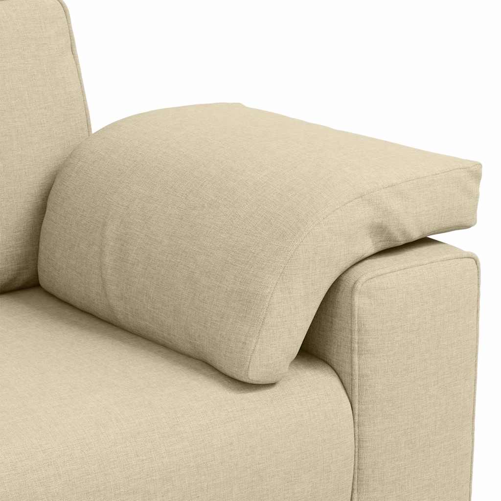 vidaXL Canapé crème 219 x 80 x 82 cm Tissu