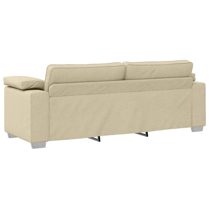 vidaXL Canapé crème 219 x 80 x 82 cm Tissu