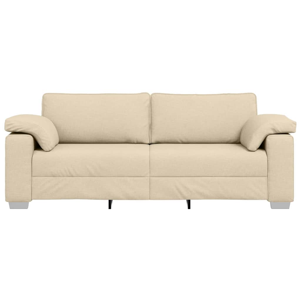 vidaXL Canapé crème 219 x 80 x 82 cm Tissu