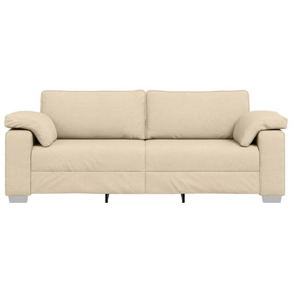vidaXL Canapé crème 219 x 80 x 82 cm Tissu