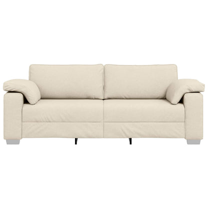 vidaXL Canapé beige 219 x 80 x 82 cm Tissu mélangé de lin