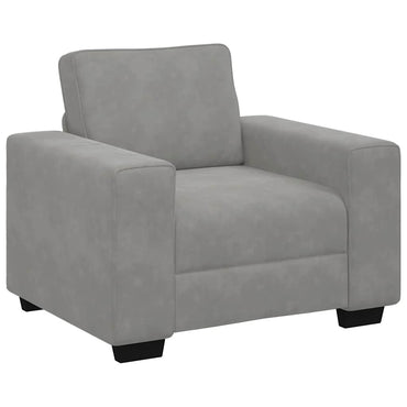 vidaXL Sessel Hellgrau 100x77x82 cm Samt