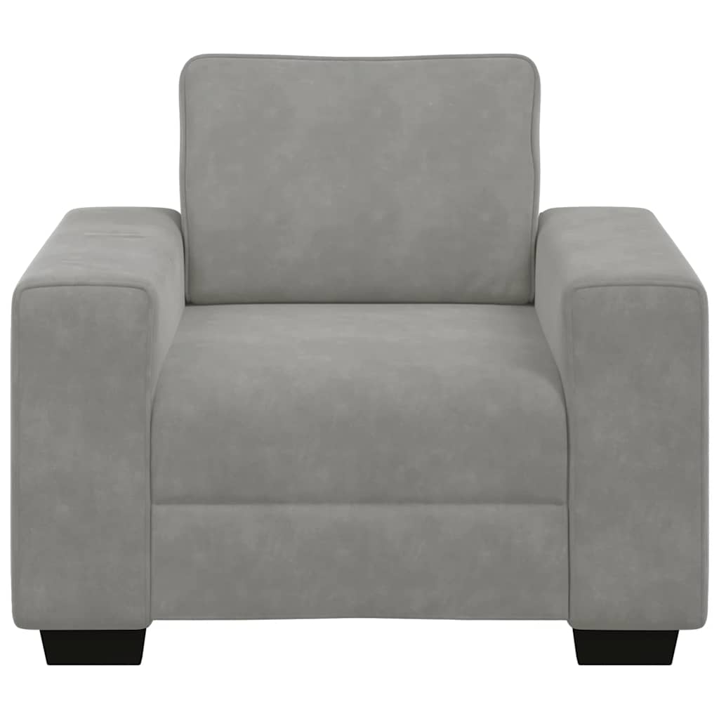 vidaXL Sessel Hellgrau 100x77x82 cm Samt