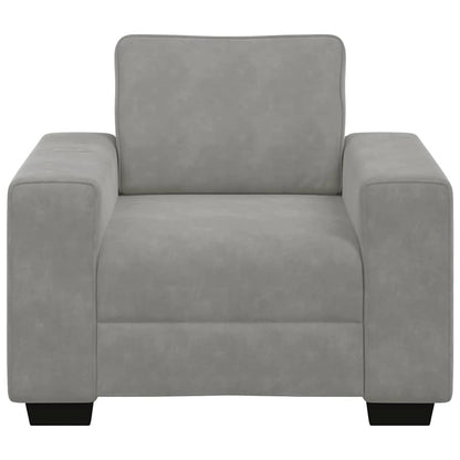 vidaXL Sessel Hellgrau 100x77x82 cm Samt