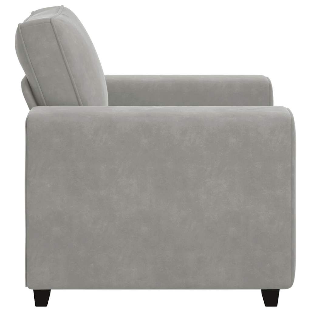 vidaXL Sessel Hellgrau 100x77x82 cm Samt