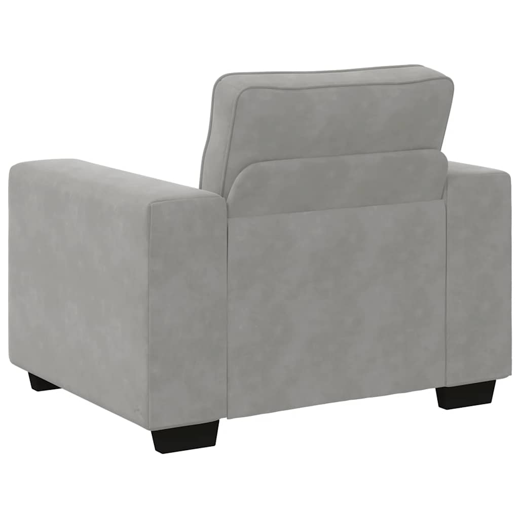 vidaXL Sessel Hellgrau 100x77x82 cm Samt