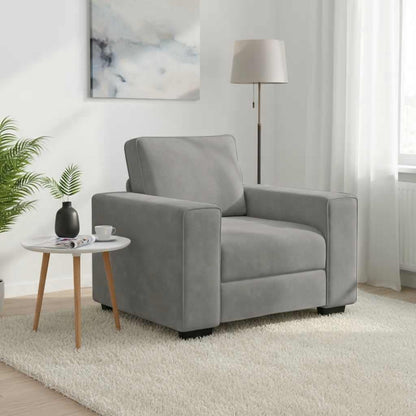 vidaXL Sessel Hellgrau 100x77x82 cm Samt
