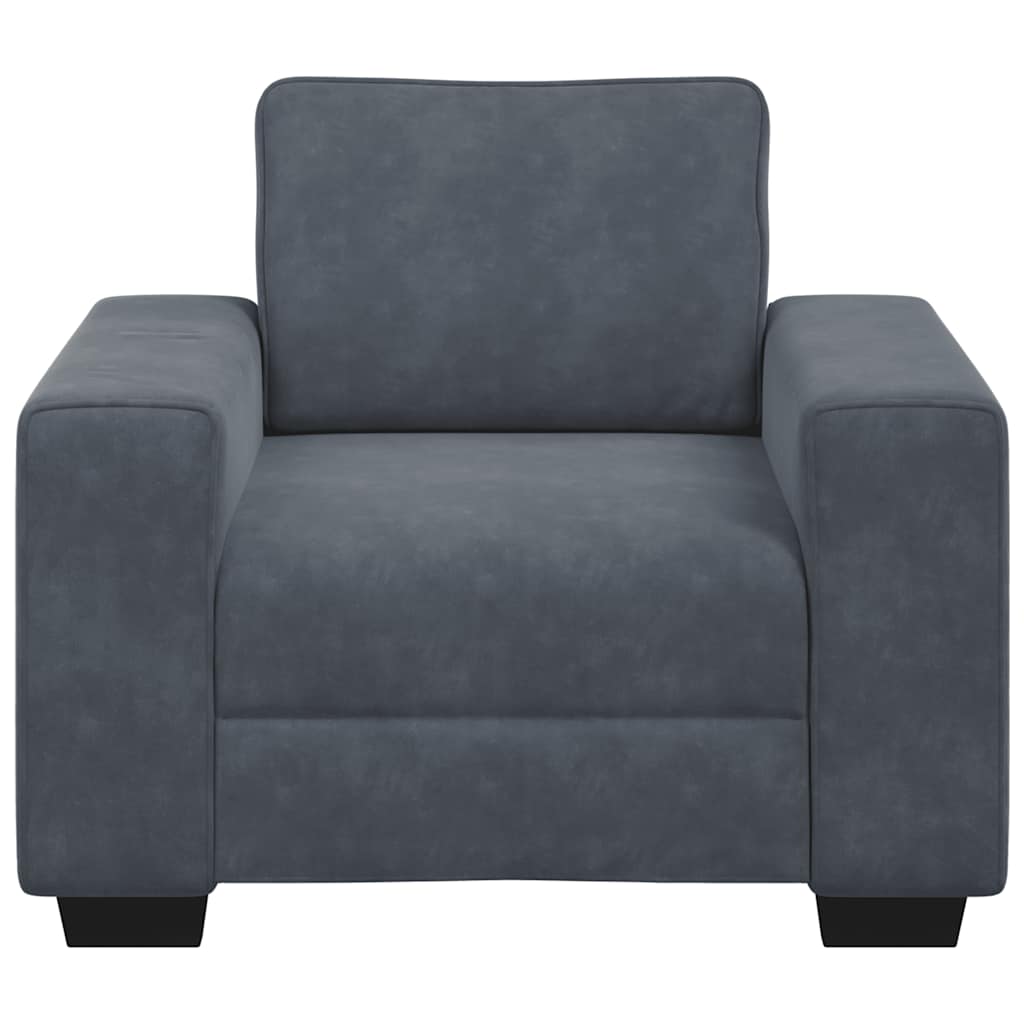 vidaXL Sessel Dunkelgrau 100x77x82 cm Samt