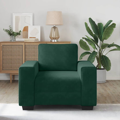 Sessel Dunkelgrün 100x77x82 cm Samt